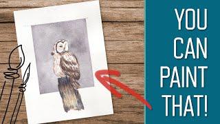 Watercolor Tutorial: A simple Owl... and a bit of color mixing