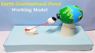 earth gravitational force working model science project - diy - physics project | DIY pandit