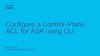 Configure a control-plane ACL for ASA using CLI