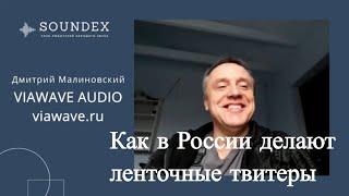 Как в России производят  ВЧ-динамики для АС. Дмитрий Малиновский - VIAWAVE AUDIO #soundex_interview