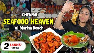 Seafood Heaven at Marina Beach, Chennai | Sundari Akka Kadai, Crab, Prawn, Squid & more|  Ep-7