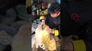 A Whole Cow's Head Cutting Skill | Beef Meat Cooking Recipe |Chef Laomei Teach U How To Cook #shorts