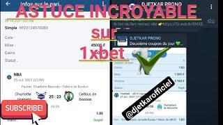 ASTUCE INCROYABLE À UTILISER POUR GAGNER SUR TOUS VOS COUPONS 1XBET ET SE FAIRE UNE MONTANTE SÛR