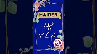 Haider Name Meaning In Urdu | Haider Naam Ke Mayne | حیدر نام کا مطلب | #Shorts | #YearofYou |