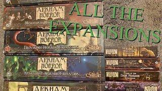 ARKHAM HORROR 2nd EDITION BOARD GAME EXPANSIONS. All expansions  looked at for this great game in 4K