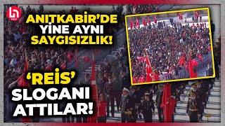 Anıtkabir'de yine aynı saygısızlık! 'Recep Tayyip Erdoğan' sloganı attılar!