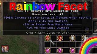 D2R Unique Items - Rainbow Facet (Jewel)