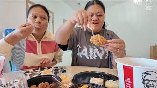 KFC MUKBANG IN USA WITH MY MUM