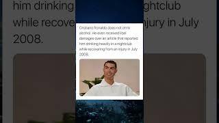 Ronaldo Doesn’t Drink?! The Reason Will Shock You  #shorts
