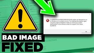  How To Fix BAD IMAGE ERROR 0xc000012f On WINDOWS 10