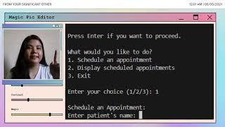 PATIENT APPOINTMENT SCHEDULER USING PYTHON