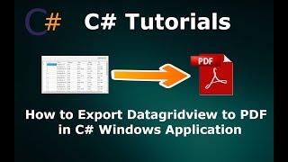 How to Export Datagridview to PDF in C# Windows Application