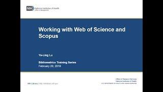 Week 4: Web of Science and Scopus