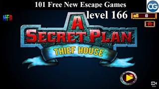 101 Free New Escape Games level 166 - A Secret Plan THIEF HOUSE - Complete Game