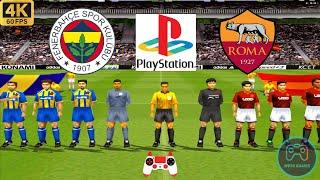 Winning Eleven 2002 Gameplay - Fenerbahçe vs Roma - Duckstation PS1 on PC  Full Game [4K60]