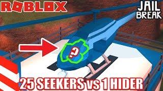 ULTIMATE SARDINES Hide and Seek 1 HIDER vs 25 SEEKER! | Roblox Jailbreak