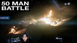 Star Citizen PVP: Epic 50 man battle on Yela