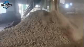 A complete wood pellet production line operation process, from the customer's use site