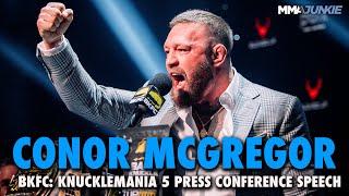 Conor McGregor Delivers Impassioned 'Knuckles to Knives' Speech at BKFC KnuckleMania 5 Presser