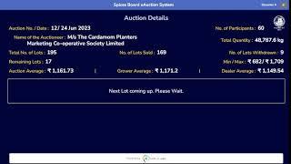 SPICES BOARD LIVE E-AUCTION - 24 JUNE 2023 - CPMCS