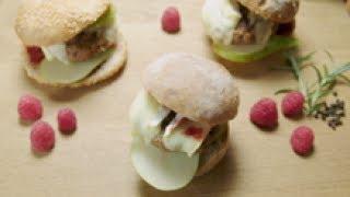 Hamburger mit Brie, Birne & Himbeer-Konfitüre - Rezepte von David Geisser