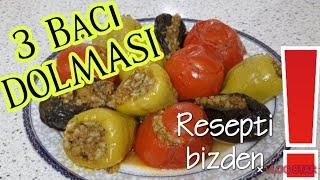 DOLMA / BADIMCAN / BİBƏR / POMİDOR ( 3 BACI DOLMASI) Azərbaycan Mətbəxi ! Metbex Lezzetleri ! Yemək