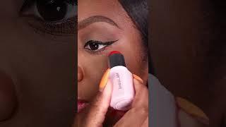 Bright red blush that adds a bit of extra glow 