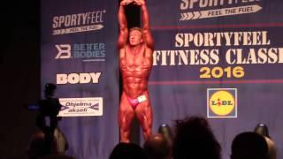 Kai Kuronen posing at Sportyfeel Fitness Classic 2016