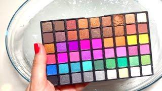 Makeup Slime | Mixing Eyeshadow into Clear Slime |  Eyeshadow Slime | Elena Slime