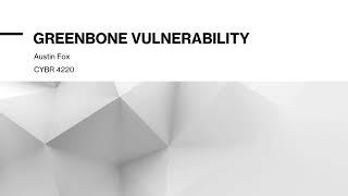 Greenbone vulnerability