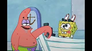 Patrick telling spongebob he leaked gta 6 in the Krusty Krab