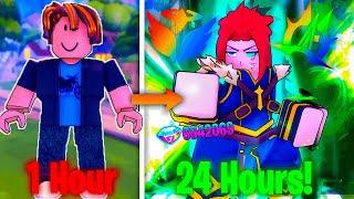 I Played Anime Defenders For 24 Hours And Became Overpowered! (Roblox)