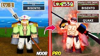 Beating Blox Fruits as WhiteBeard ! Lvl 0 to Max Lvl Full Human v4 Noob to Pro in Blox Fruits !