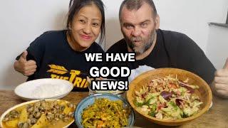 WE HAVE GOOD NEWS/EATING PORK WITH SNAIL/SMOKED BEEF SALAD/TANGKHUL MUKBANG