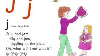 Jolly Phonics Jj with action and Vocabulary