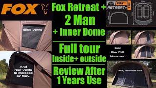 Fox retreat+ 2 man bivvy  with inner dome review after a years use, carp fishing