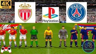 Winning Eleven 2002 Gameplay - Monaco vs PSG  - Duckstation PS1 on PC - Full Game [4K60]