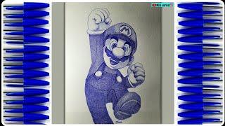 Mario ( Super mario bros) | Ballpen Drawing | K5 arts | #42 #mario #supermario  #mariokart