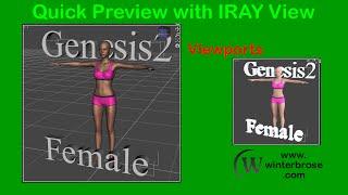 DAZ Studio: Quick Preview with Iray View