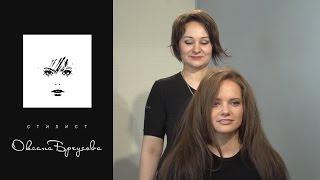 Окрашивание волос из блондинки в средне-русый цвет. Hair colouring from bleached to medium blonde.