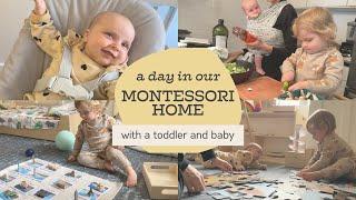 MONTESSORI DAY IN THE LIFE  with a Baby and Toddler | Plus a HUGE Announcement! | Full Day Routine