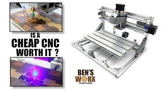 Testing a 3018 3 Axis mini cnc router with 2500mw laser module