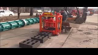 Mini mobile egg layer cement hollow block making machine solid brick moulding machine small budget