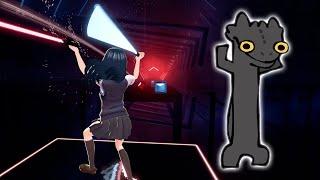 Toothless Dancing in Beat Saber