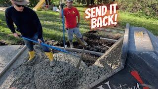 Bad concrete mix rejected!