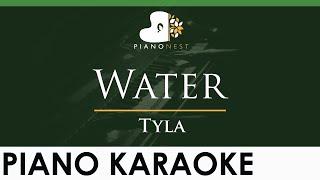 Tyla - Water - LOWER Key (Piano Karaoke Instrumental)