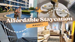 AFFORDABLE STAYCATION in MAKATI | Aesthetic | Cozy | Air Residences | Rogie ST