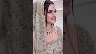 pakistani bridal dresses for nikkah\#hibabukhari #nikkahdress #pakistanimodel #dress#shorts