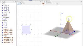 GeoGebra: Pyramid, Prism, and Net