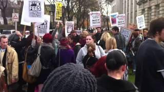 Cardiff students protest against fees